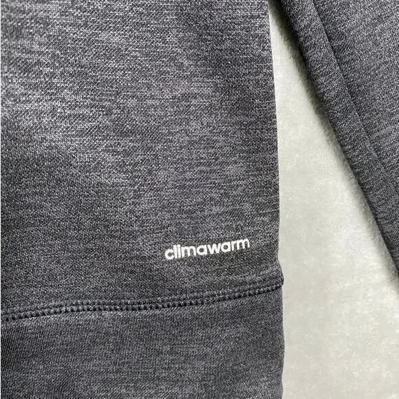 Women’s Medium Hoodie Adidas Climawarm Pullover Logo Activewear Sweatshirt Gray - Picture 8 of 11